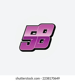 Number vector for sports and racing number 58