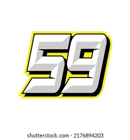 Number vector for sports and racing number 59