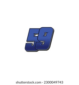 Number vector for sports and racing number 59