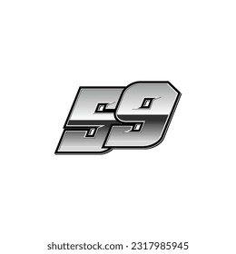 Number vector for sports and racing number 59