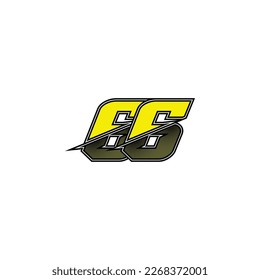 Number vector for sports and racing number 66