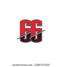 Number vector for sports and racing number 66