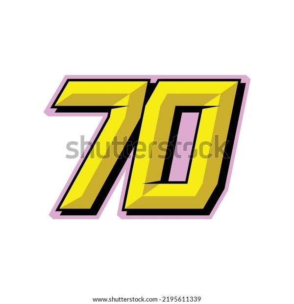 Number vector for\
sports and racing number\
70