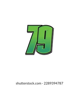 Number vector for sports and racing number 79