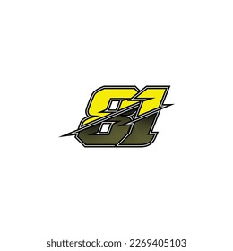 
Number vector for sports and racing number 81