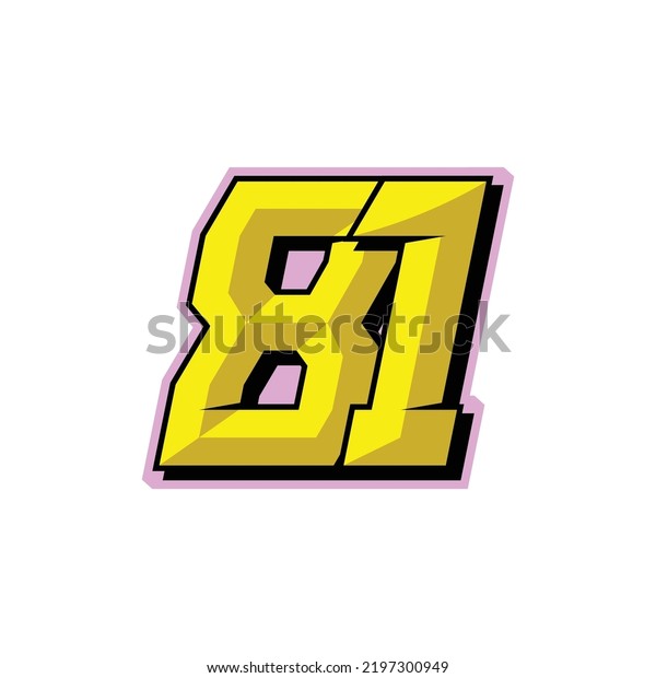 Number vector for\
sports and racing number\
81
