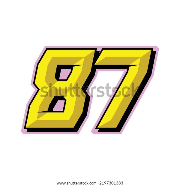 Number vector for\
sports and racing number\
87