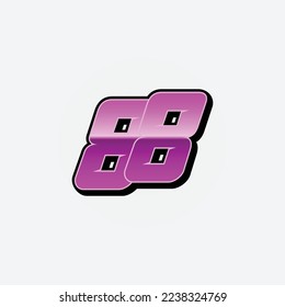 Number vector for sports and racing number 88