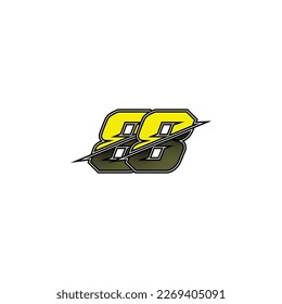 
Number vector for sports and racing number 88