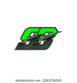 Number vector for sports and racing number 93
