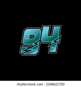 Number vector for sports and racing number 94