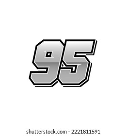 Number vector for sports and racing number 95