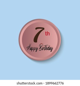 Number vector template. Happy Birthday to You lettering. Vector illustration greeting card.