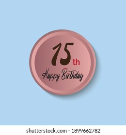 Plantilla vectorial de número. Feliz Cumpleaños a Ti. Tarjeta de saludo de ilustración vectorial.