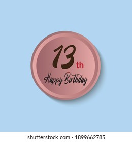 Number vector template. Happy Birthday to You lettering. Vector illustration greeting card.