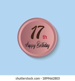 Zahlenvektorvorlage. Herzlichen Glückwunsch zum Geburtstag! Vektorgrafik-Grußkarte.
