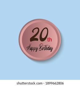 Number vector template. Happy Birthday to You lettering. Vector illustration greeting card.