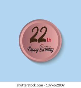 Number vector template. Happy Birthday to You lettering. Vector illustration greeting card.
