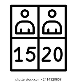 Diseño de iconos de la línea del vector de votación