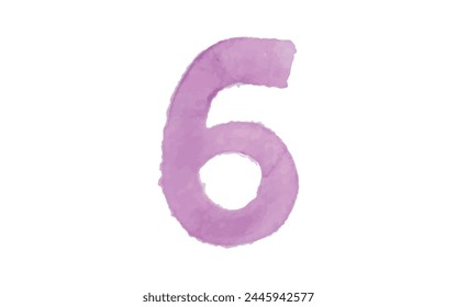 Number. watercolor room. watercolour. watercolor background. figure. vector. different shades. on a white background.