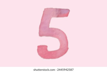 Number. watercolor room. watercolour. watercolor background. figure. vector. different shades. on a white background.