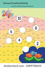 number worksheet for preschoolers and primary school students.Page for kids educational book.