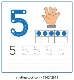 Number Writing Practice 5