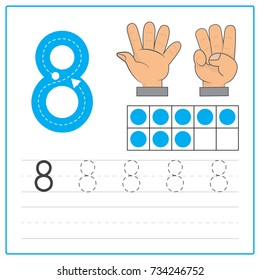 Number Writing Practice 8