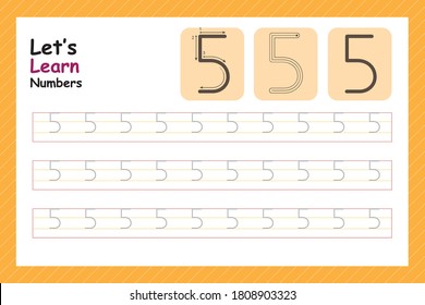 Number writing practice for kids