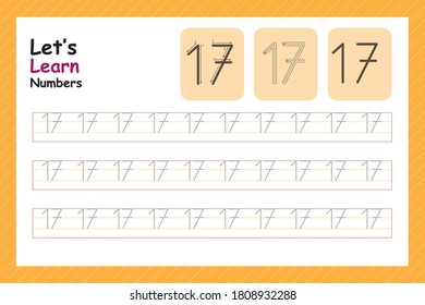 Number writing practice for kids