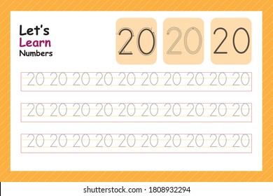 Number writing practice for kids