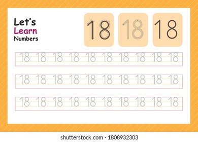 Number writing practice for kids