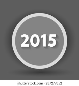 Number of the year on grey background