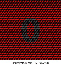 number zero (0) in black color with ribbed texture on black surface, editable vector