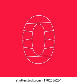 Number zero 0. Modern trendy, creative style design.  İsolated vector illustration



