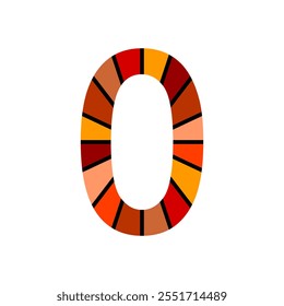 Number zero icon on white background. Vector illustration.