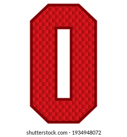 Number Zero Isolated On White Background. Number Zero Or Letter O Vector Illustration
