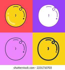Number zero logo. Funny bold childish style font. Overlapping line with multicolor background. Ideal for colorful applications, street art, bright advertising, toy packaging, multimedia identity.