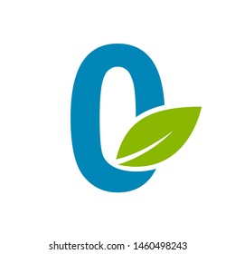 Number Zero Logo with Leaves
