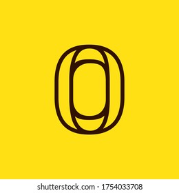 Number zero modern line monogram and elegant logo design. Vector letter can be used for taxi labels, technology headlines, art posters, etc.