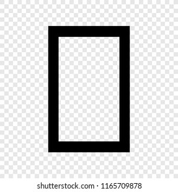 Number zero, numeral icon on transpaent background