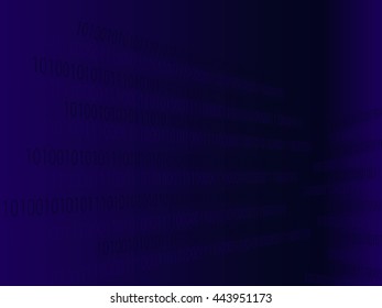 Number zero and one on blue space, digital code or data code for network and communication technology. 