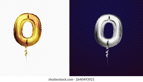 number zero promo number 0 foil gold balloon. Sale banner, zero percent credit installment congratulations poster. Golden numbers with sparkling golden confetti