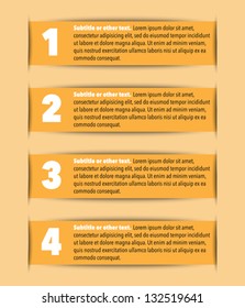 Numbered abstract banners with arrows. Vector illustration