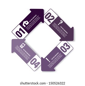 Numbered Arrow Banners. 