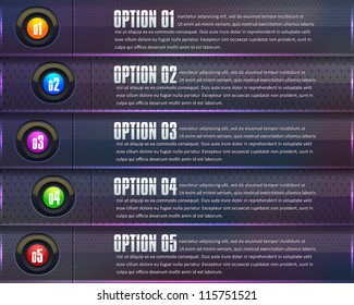 Numbered Banner Card Vector Background Design