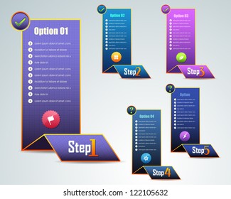Numbered Banner Card Vector Background Design