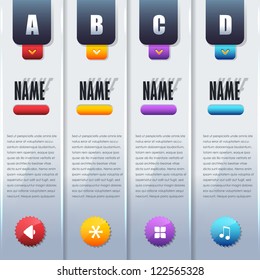 Numbered Banner Card Vector Background Design