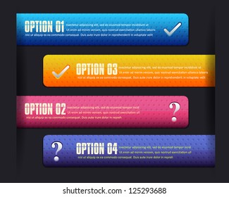 Numbered Banner Card Vector Background Design