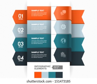Numbered banner design template with modern business style for info graphic, website, advertisement, work flow layout, diagram, number options, step up options, etc.